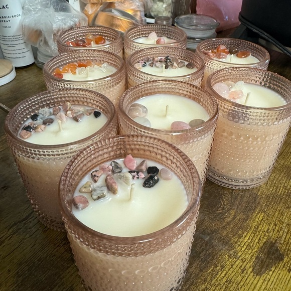 Multi Colored Gemstone Candle Set - Picture 4 of 4